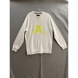 Nike Air Jordan jumpman Crewneck fleece Sweatshirt White Men’s Size L BV6006-101